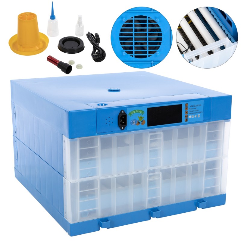 Incubator electric Micul Fermier capacitate 128 oua, 2 etaje