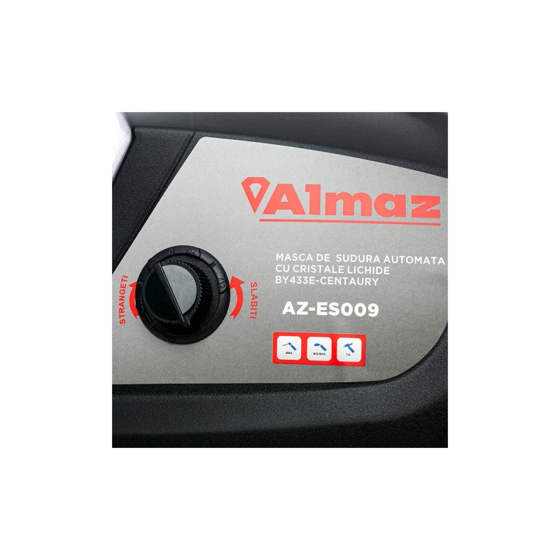 Masca de sudura Almaz, Automata, zona vizualizare 93x43mm, 2 senzori arc sudura, destinata sudura/polizare