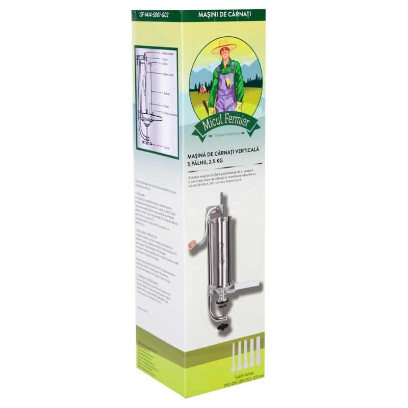 Masina de carnati 2.5kg VERTICAL 5 palnii