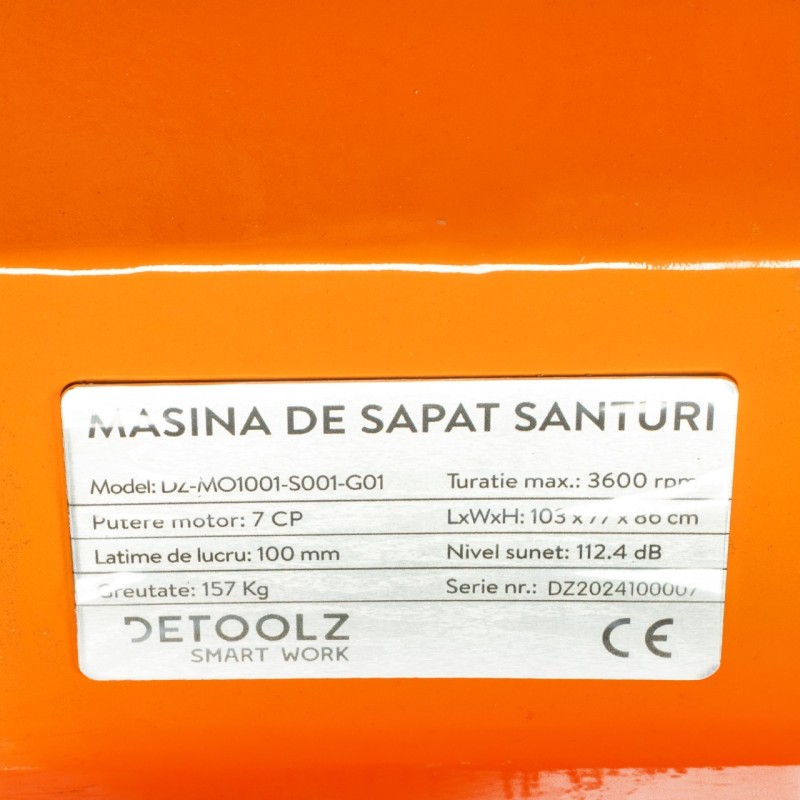 Masina de sapat santuri, Detoolz, 7 CP, 212 CC, benzina 4T, adancime maxima 450 mm