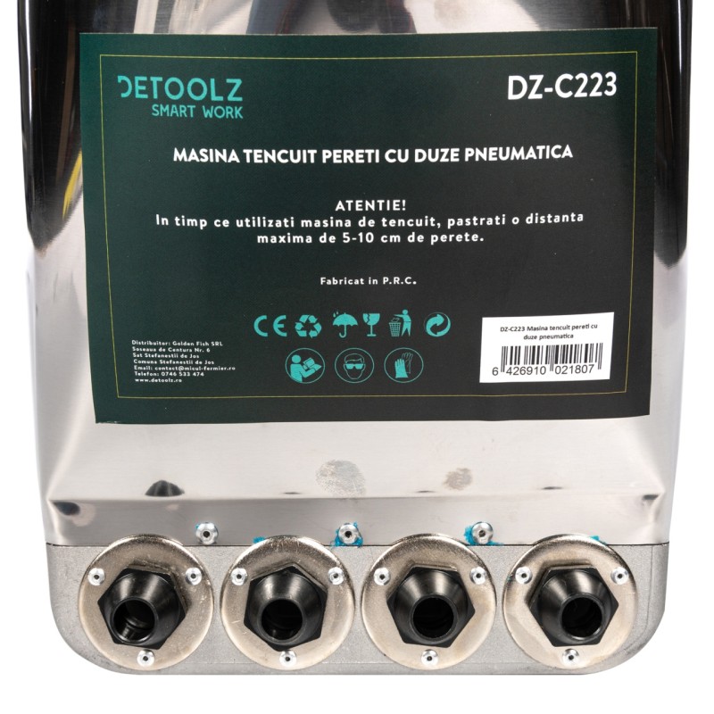 Masina de tencuit pereti Detoolz, pneumatica
