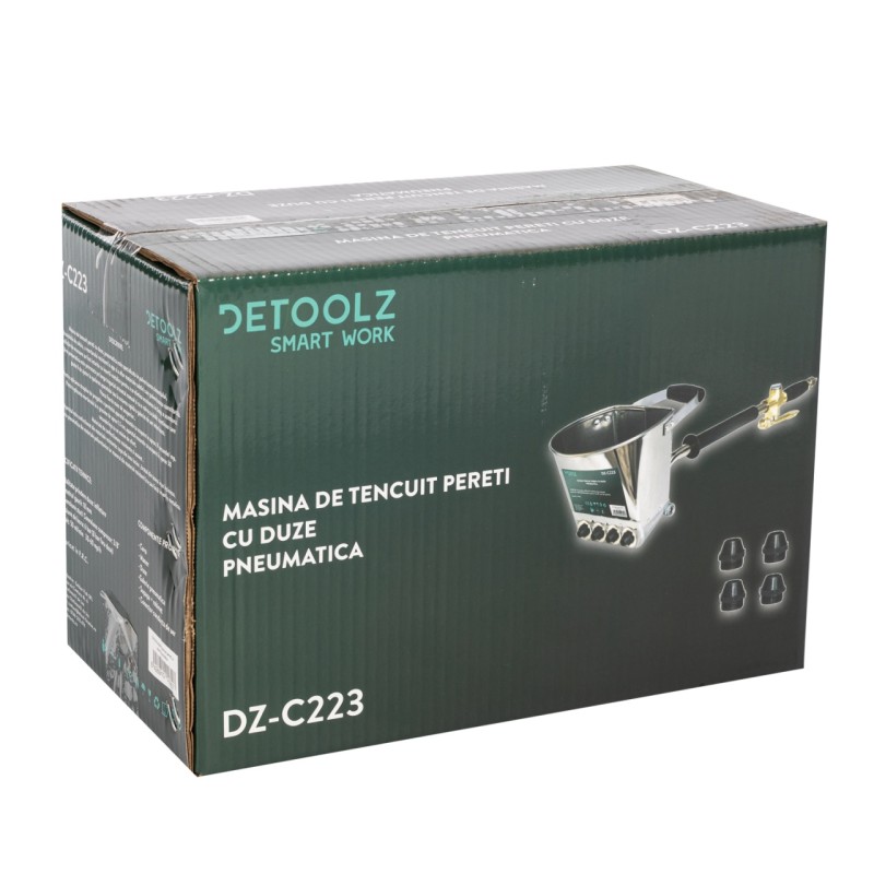 Masina de tencuit pereti Detoolz, pneumatica