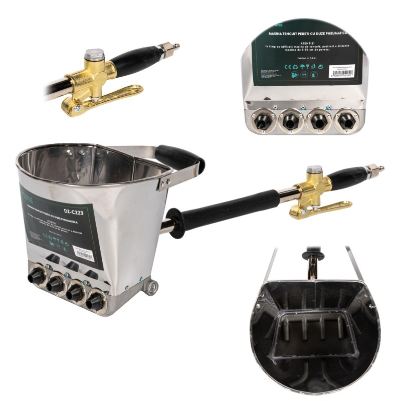 Masina de tencuit pereti Detoolz, pneumatica