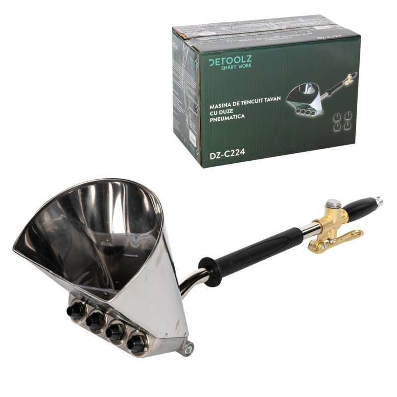 Masina de tencuit tavane Detoolz, pneumatica