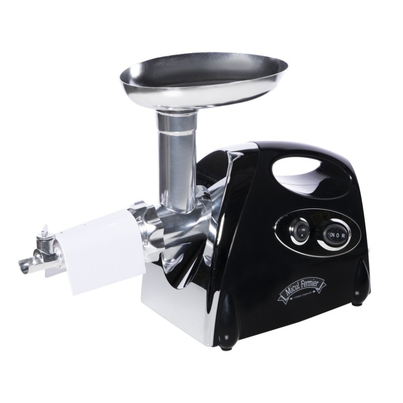 Masina de tocat carne, 1400W, 90Kg/h, neagra, cu 3 site