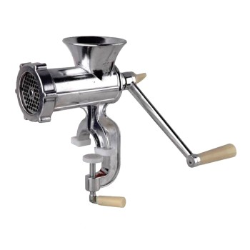 Masina de tocat carne Micul Fermier din aluminiu, cu sita