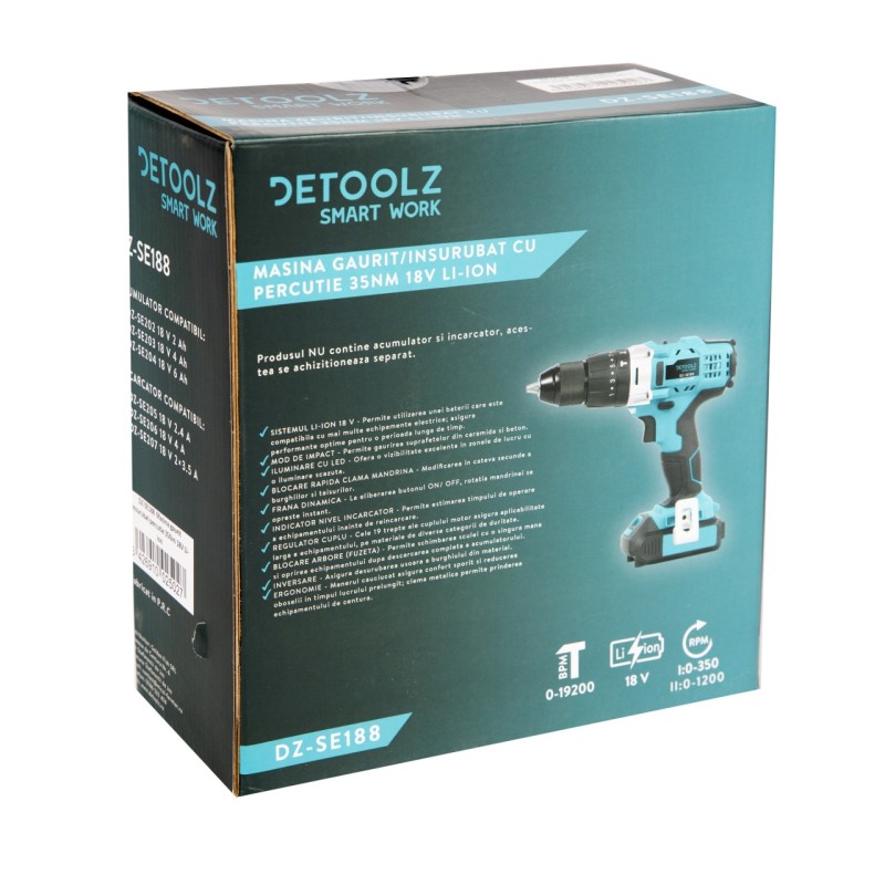 Masina gaurit insurubat percutie 35Nm 18V Li-ion