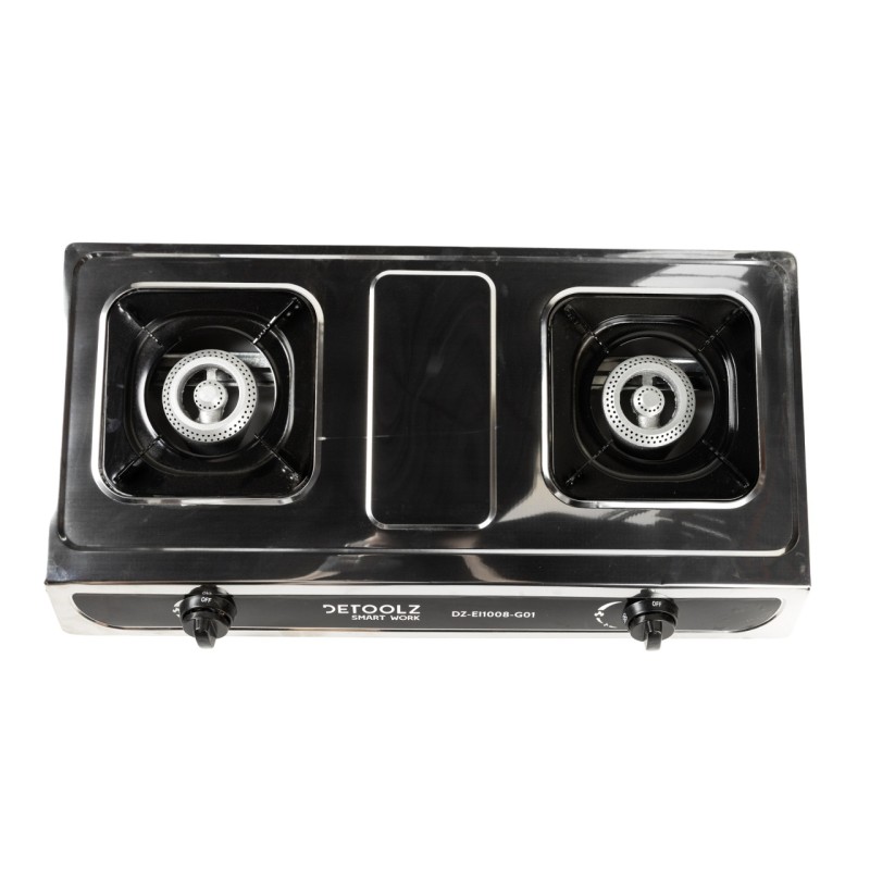 Mini aragaz portabil, Detoolz, 5.6kW, 2 ochiuri, Piezo