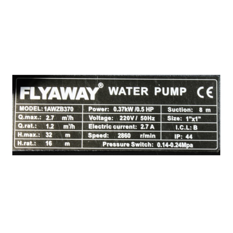 Mini hidrofor Micul Fermier 0.37 kW, debit maxim 2200l/h, inaltime maxima de pompare 33m, corp pompa fonta, capacitate vas expansiune 2 litri