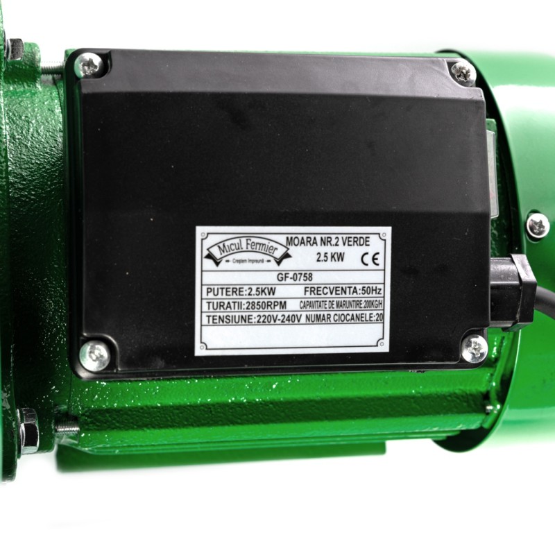 Moara de cereale Micul Fermier, 2.5KW, capacitate de productie 200Kg/h