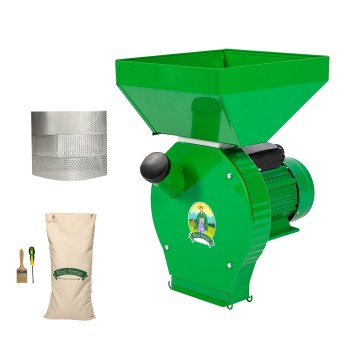 Moara de cereale Micul Fermier, 3.9KW, capacitate de productie 270Kg/h, cu suport si sac