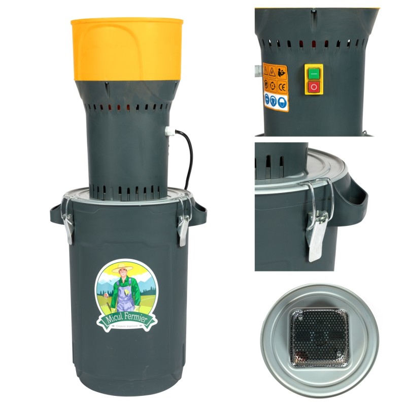 Moara electrica 1000W/19000 rpm cu galeata plastic 25L