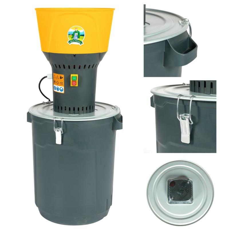 Moara electrica 1300W/19000 rpm cu galeata plastic 50L