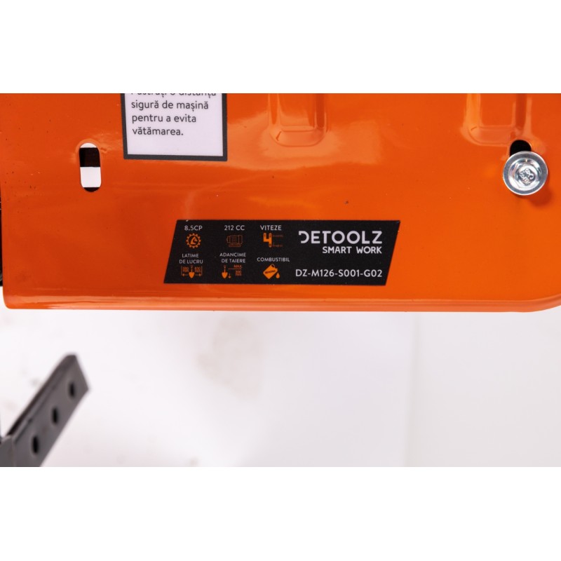 Motocultor Detoolz 8.5cp 212cc, benzina 4T, 3 viteze, pornire manuala, cu roti