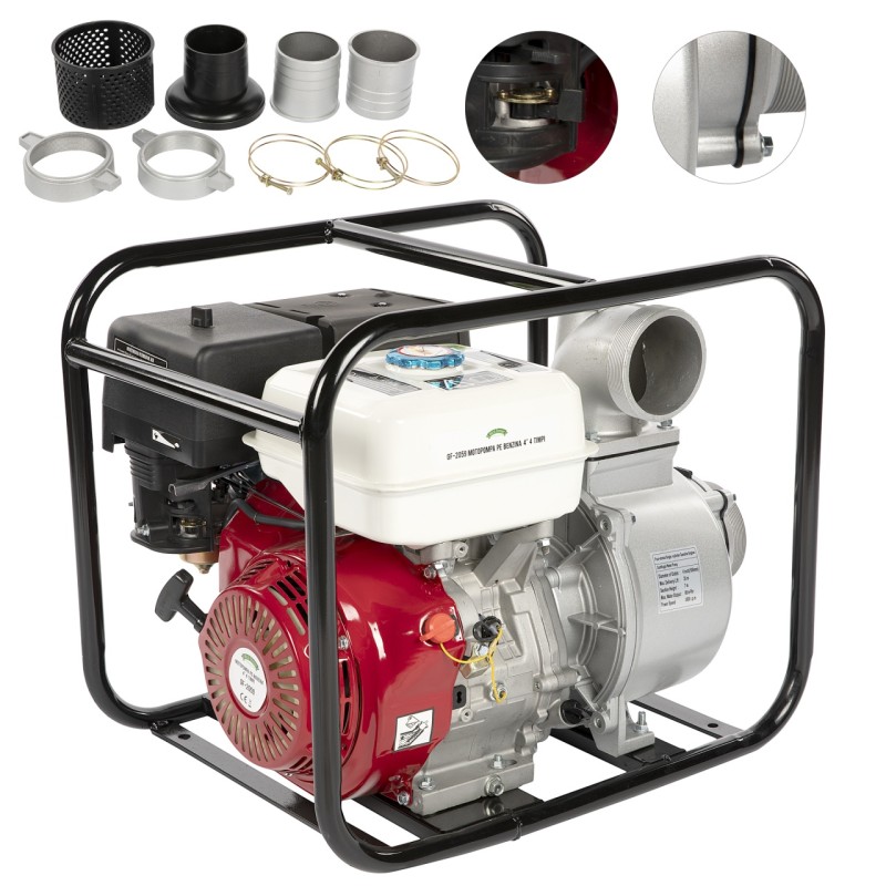 Motopompa Micul Fermier 13cp 389cc, benzina 4t, racord 4", debit 80000l/h