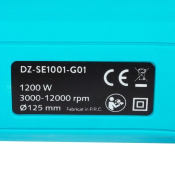 Polizor unghiular Detoolz, 1200W, 125mm diametru disc, cu variator de turatie