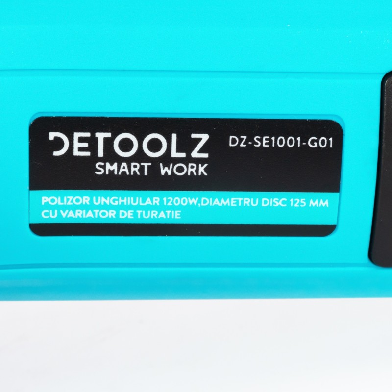 Polizor unghiular Detoolz, 1200W, 125mm diametru disc, cu variator de turatie