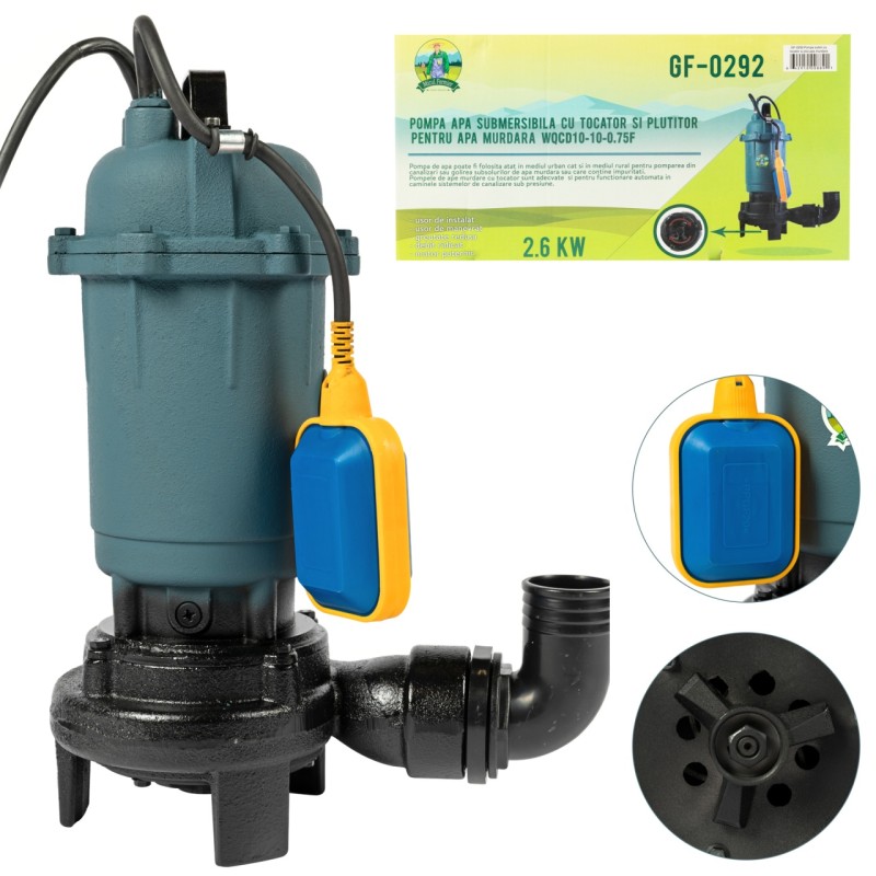 Pompa apa murdara cu tocator si plutitor EUROAQUA