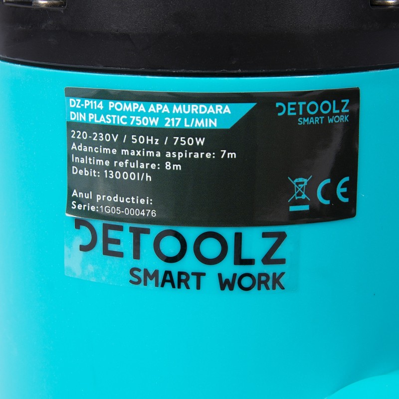 Pompa apa murdara din plastic 750W 217l/min