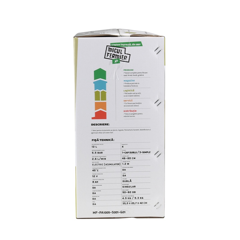 Pompa de stropit MF Pandora 12L cu acumulator