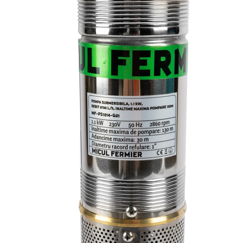 Pompa submersibila Micul Fermier, 1.1KW, 2700l/h H130m