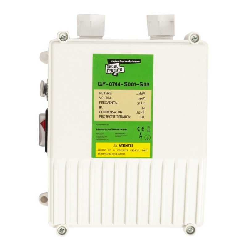 Pompa submersibila Micul Fermier, pentru apa curata, 1.3kW, debit 3000l/h, inaltime maxima pompare 60m, cu o turbina