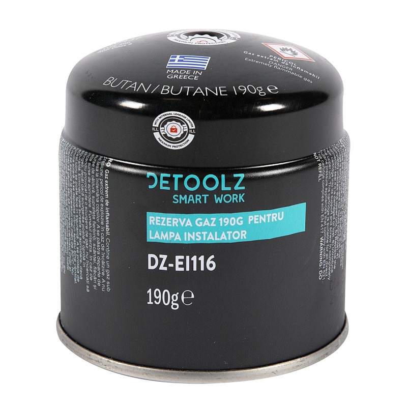Rezerva gaz Detoolz 190g, cu valva
