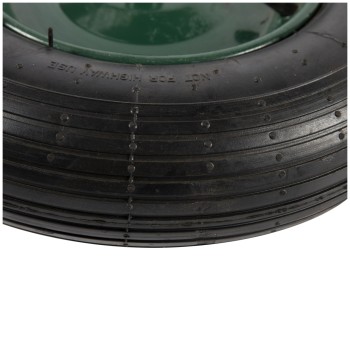 Roata roaba Micul Fermier 4.00-8, diametru ax 14mm, janta verde