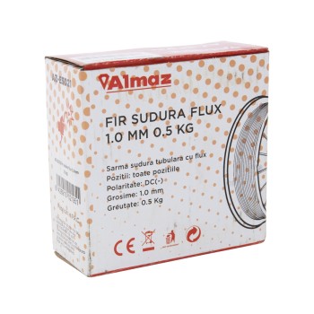 Sarma de sudura Almaz, cu flux, Ø1.0mm, greutate 0.5 Kg