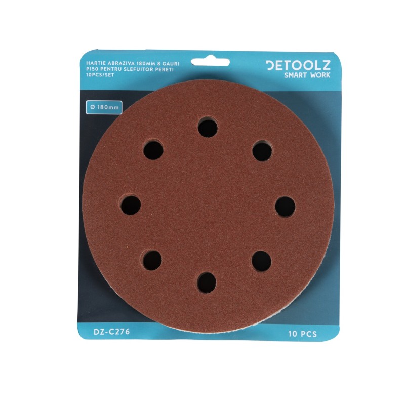 Set 10 hartie abraziva P150 8gauri 180mm