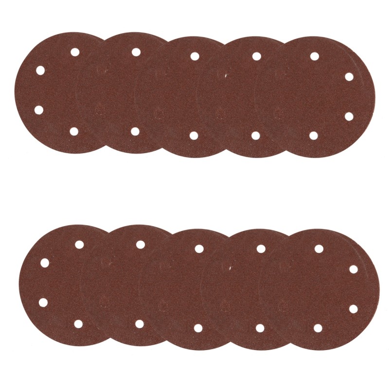 Set 10 hartie abraziva P80 6gauri 215mm