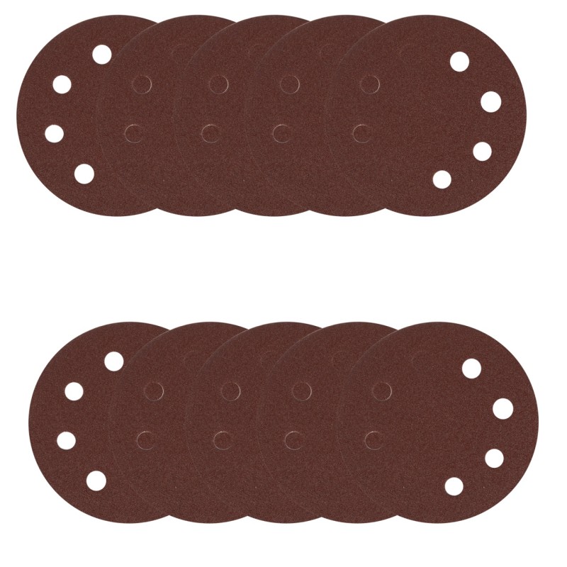 Set 10 hartie abraziva P80 8gauri 180mm