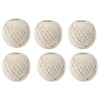 Set 6 ghem sfoara bumbac Micul Fermier, 100gr, culoare alb
