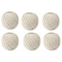 Set 6 ghem sfoara bumbac Micul Fermier, 100gr, culoare alb