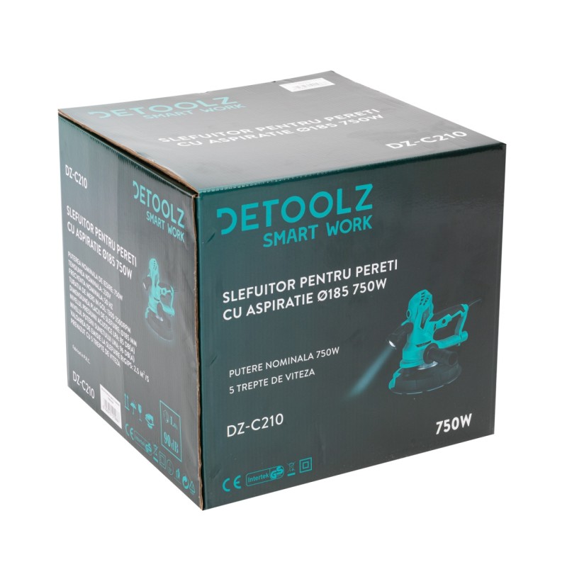 Slefuitor pereti cu aspiratie 750W, 180mm