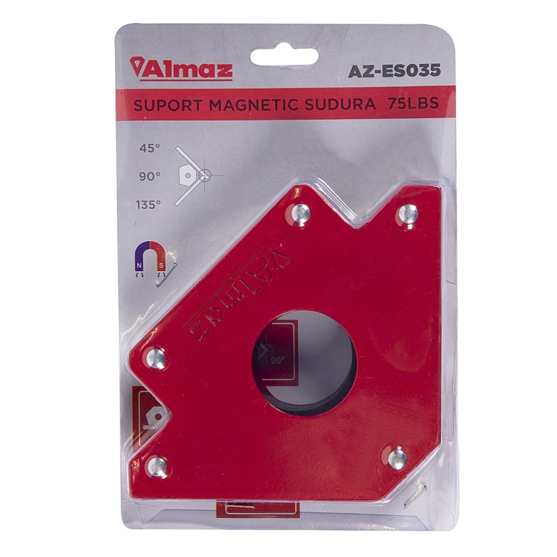 Suport sudura Almaz, magnetic, forma "sageata", capacitate de ridicare 34 Kg