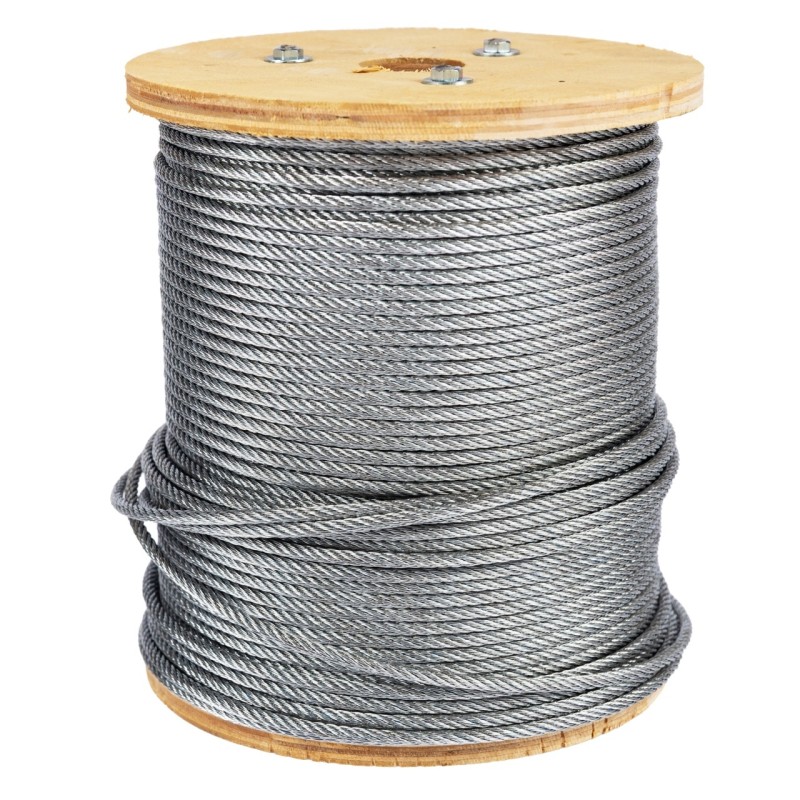 Tambur cablu otel zincat Micul Fermier, diametru 3mm, lungime 100m