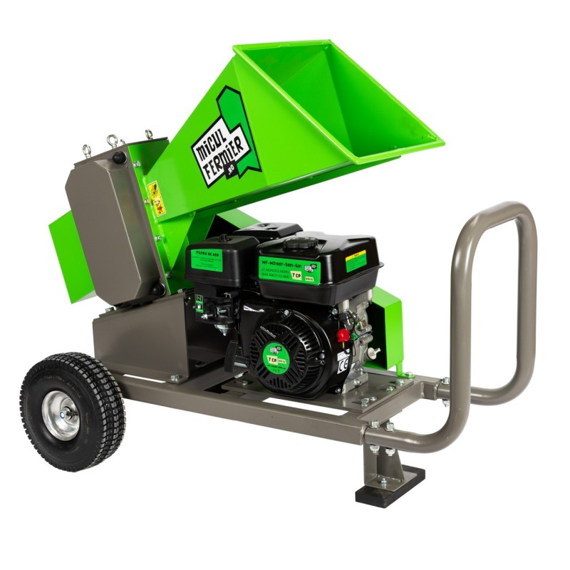 Tocator de crengi Micul Fermier, motor benzina 7 CP, 60 mm diametru maxim de taiere, pentru brichete
