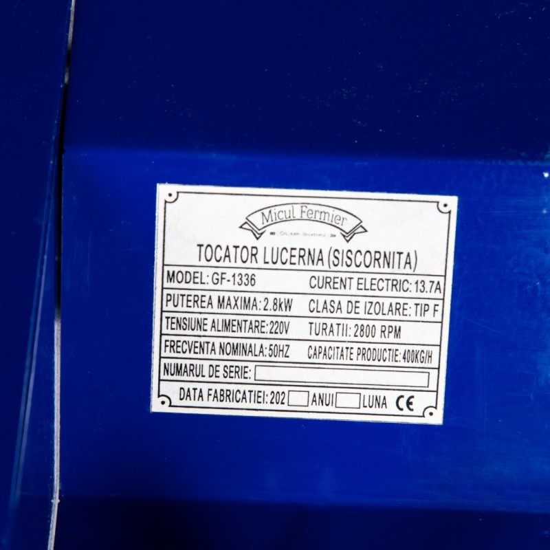 Tocator lucerna, tulpini de grau, porumb 9Z MF