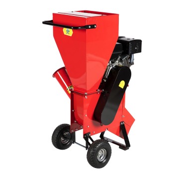 Tocator pentru crengi Micul Fermier, Ø100mm, motor benzina 15CP, pornire electrica, alimentare verticala, pentru rumegus