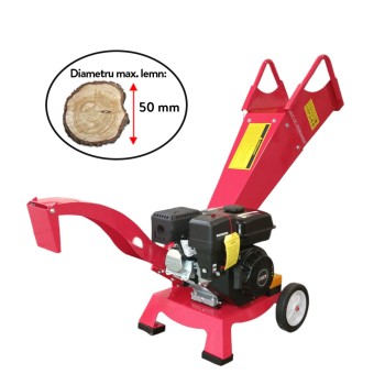Tocator pentru crengi si vita de vie Micul Fermier, Ø50mm, motor benzina 7CP pentru rumegus