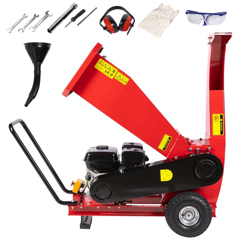 Tocator pentru crengi si vita de vie Micul Fermier, Ø76mm, motor benzina 6.5CP pentru rumegus