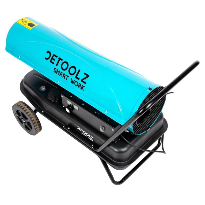 Tun de caldura pe motorina Detoolz, 30kW, 35L, cu roti de transport