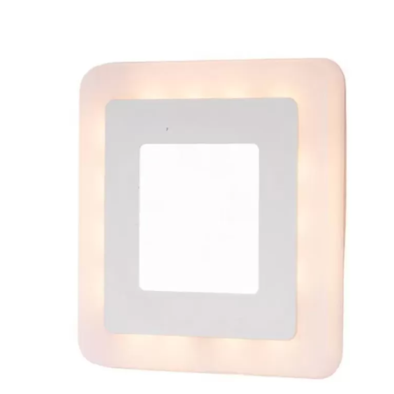 Spot LED Patrat, 6W, 3000K/6500K, Trei Functii, Incastrat, Alb