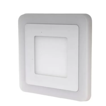 Spot LED Patrat, 6W, 3000K/6500K, Trei Functii, Incastrat, Alb