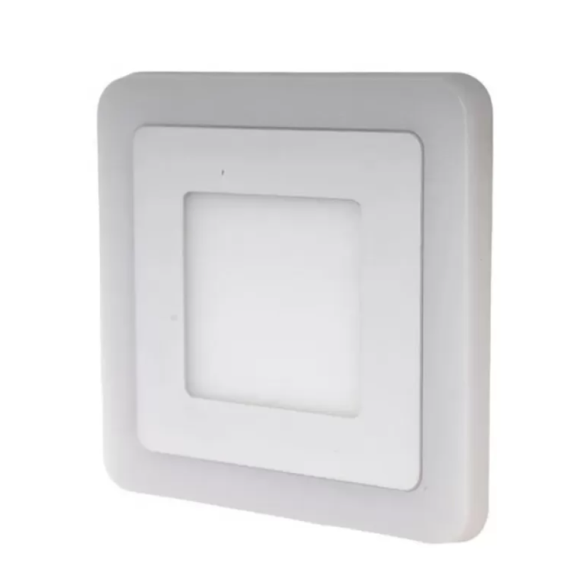 Spot LED Patrat, 6W, 3000K/6500K, Trei Functii, Incastrat, Alb