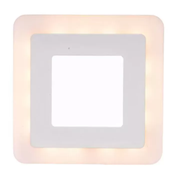 Spot LED Patrat, 6W, 3000K/6500K, Trei Functii, Incastrat, Alb