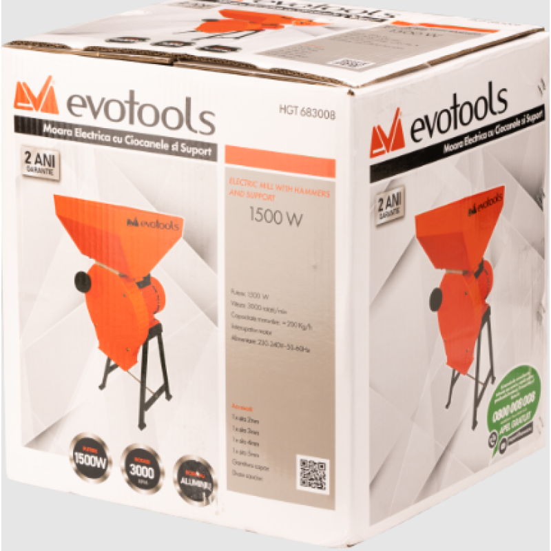 Moara electrica 1500w cu Ciocanele si Suport Evotools