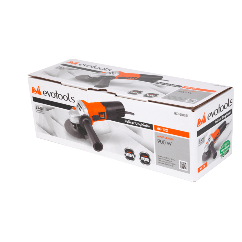 Polizor Unghiular Evotools  AG 125 900W EPTO 1175