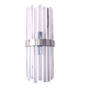 Aplica Calia, 2*E27, Cristal, Argintiu